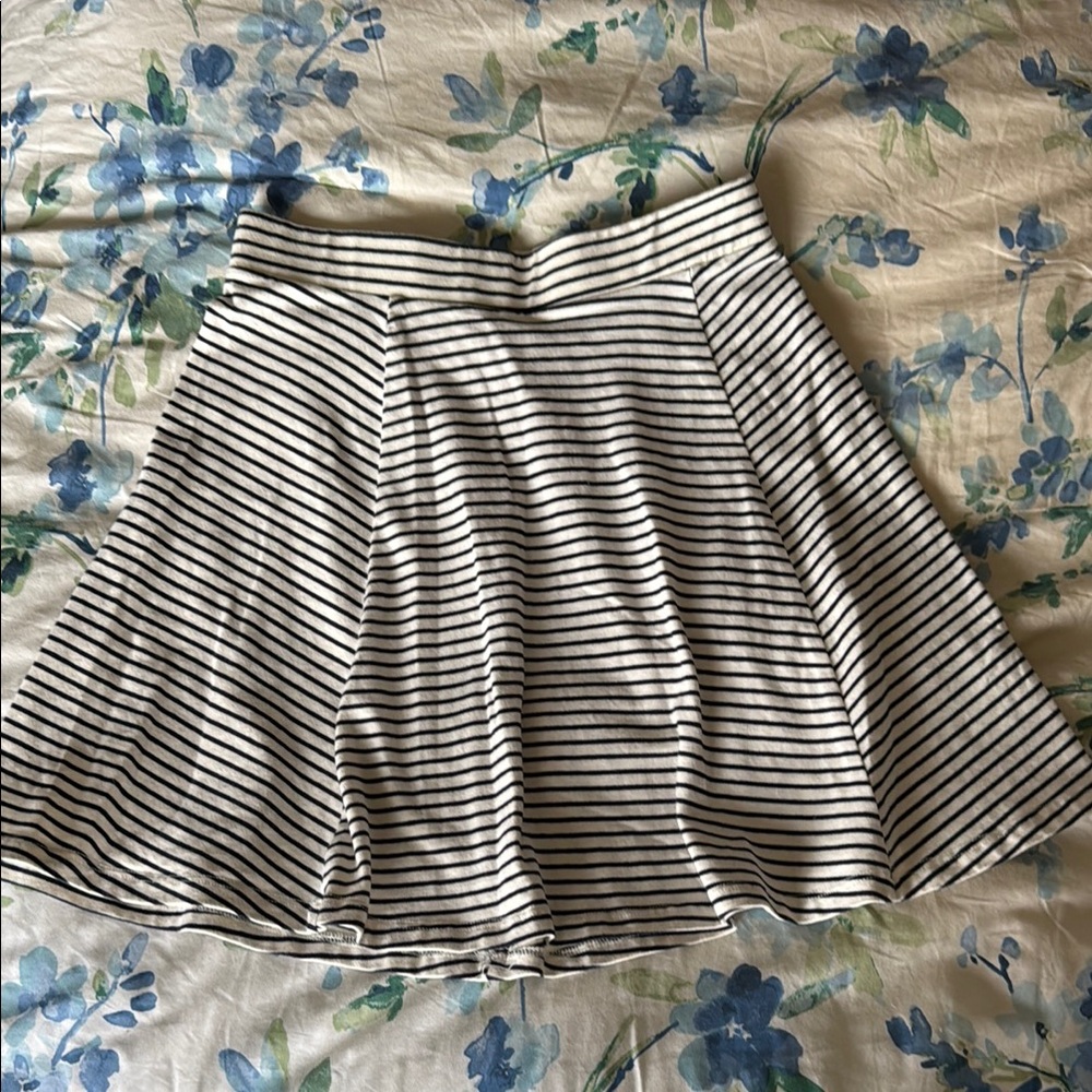 Striped Black and White Women's Skirt